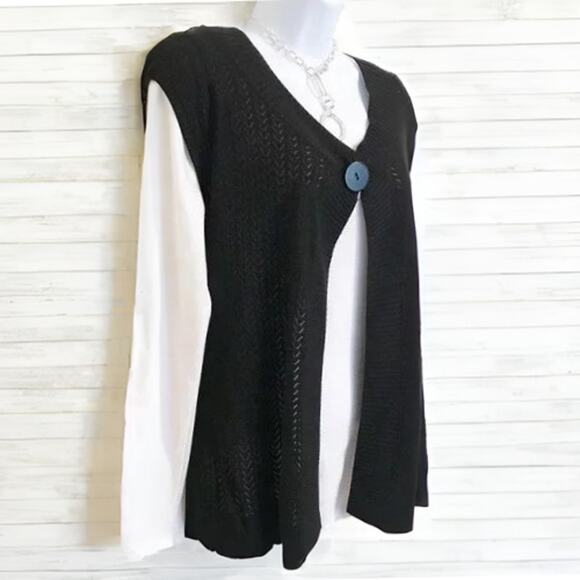 KENNETH COLE REACTION Sleeveless Silk Blend Cardigan, M, NWOT! - Picture 4 of 9